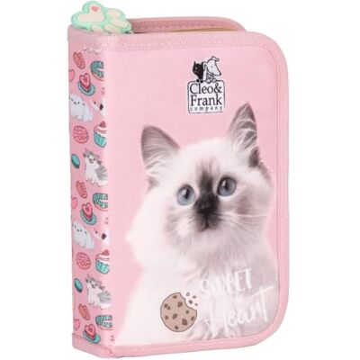 Derform Katzen Federtasche Federmappe gefüllt mit 22 Teilen Federmäppchen Katze Derform Katzen Federtasche Federmappe gefüllt mit 22 Teilen Federmäppchen Katze