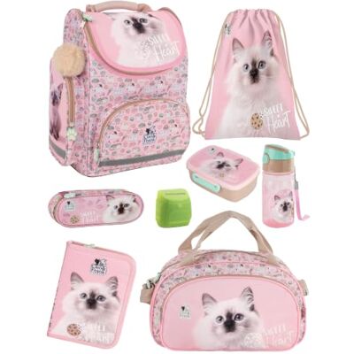 Familando Schulranzen Set 8-teilig mit Federmappe Panda Bär Ergonomisch, stabil & mit gepolstertem Rücken 1010g leicht 18L Volumen Mit Reflektoren Für Grundschule ab 1. Klasse Familando Schulranzen Set 8-teilig mit Federmappe Panda Bär Ergonomisch, stabil & mit gepolstertem Rücken 1010g leicht 18L Volumen Mit Reflektoren Für Grundschule ab 1. Klasse