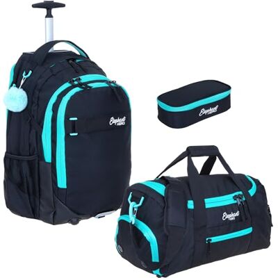 Elephant 3 Teile Set Trolley Schultrolley Rucksack 13016 Tiff Türkis TSM Schultrolley Schulranzen Trolly Jungen Mädchen Rucksacktrolley Box Schulsporttasche Rcsack mit Rollen Schultasche Elephant 3 Teile Set Trolley Schultrolley Rucksack 13016 Tiff Türkis TSM Schultrolley Schulranzen Trolly Jungen Mädchen Rucksacktrolley Box Schulsporttasche Rcsack mit Rollen Schultasche