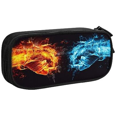 AABSTBFM Ice and Fire Box-Bleistiftetui, Stifteetui mit Reißverschluss, Schwarz, großes Fassungsvermögen, für Schule, Büro und Reisen, Schwarz , Einheitsgröße, Schulranzen AABSTBFM Ice and Fire Box-Bleistiftetui, Stifteetui mit Reißverschluss, Schwarz, großes Fassungsvermögen, für Schule, Büro und Reisen, Schwarz , Einheitsgröße, Schulranzen