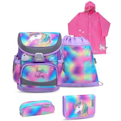 Belmil Mini-Fit Schulranzen Set 5 teilig mit Regenponcho (405-33/AG/S/RP) (Rainbow Color) Belmil Mini-Fit Schulranzen Set 5 teilig mit Regenponcho (405-33/AG/S/RP) (Rainbow Color)