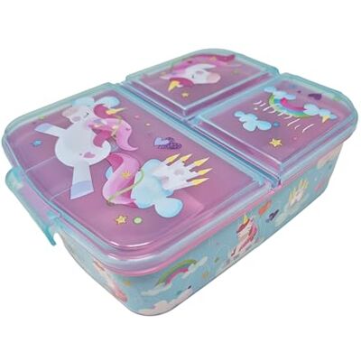 Theonoi Brotdose für Kinder – Lunchbox mit 3 Fächern & Unterteilung – BPA-freie Sandwichbox für Schule, Kindergarten (Unicorn A1) Theonoi Brotdose für Kinder – Lunchbox mit 3 Fächern & Unterteilung – BPA-freie Sandwichbox für Schule, Kindergarten (Unicorn A1)