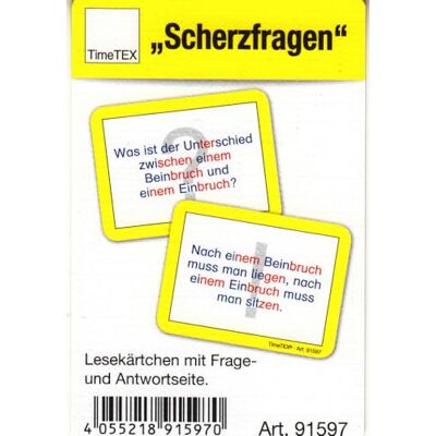 TimeTEX Scherzfragen-Kärtchen 110-teilig im Etui 91597 TimeTEX Scherzfragen-Kärtchen 110-teilig im Etui 91597