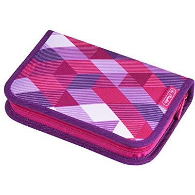 Herlitz 50020973 Schüleretui Pink Cubes, 31-teilig, 1 Stück Herlitz 50020973 Schüleretui Pink Cubes, 31-teilig, 1 Stück