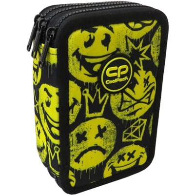 CoolPack XXL Federtasche Federmappe 3-Fach Schulstiftetui, dreifaches Federmäppchen, Federmäppchen für Mädchen, Jungen, Federmäppchen 44-teilig gefüllte Schüleretui 3-stöckig, Be Happy CoolPack XXL Federtasche Federmappe 3-Fach Schulstiftetui, dreifaches Federmäppchen, Federmäppchen für Mädchen, Jungen, Federmäppchen 44-teilig gefüllte Schüleretui 3-stöckig, Be Happy