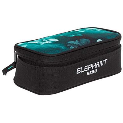 Elephant Mäppchen Federtasche Box Hero 12803 (Flower Türkis-Schwarz) Jungen Mädchen Pennal Signature Verlauf Mäppchenbox geräumig Schule Studium Elephant Mäppchen Federtasche Box Hero 12803 (Flower Türkis-Schwarz) Jungen Mädchen Pennal Signature Verlauf Mäppchenbox geräumig Schule Studium
