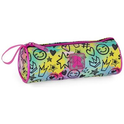 Ross Schlampermäppchen Mädchen (6-12 Jahre/Klasse 1-6) – Rundes Federmäppchen für die Schule – Faulenzer Stifteetui aus 600D Polyester (21x8 cm) – Shiny Mood Ross Schlampermäppchen Mädchen (6-12 Jahre/Klasse 1-6) – Rundes Federmäppchen für die Schule – Faulenzer Stifteetui aus 600D Polyester (21x8 cm) – Shiny Mood