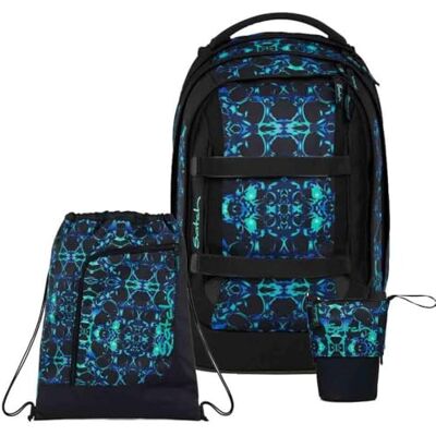 Satch Pack Pencil Slider Light Edition Schulrucksack Set 3tlg. inkl. Sportbeutel (Caleido Blue) Satch Pack Pencil Slider Light Edition Schulrucksack Set 3tlg. inkl. Sportbeutel (Caleido Blue)