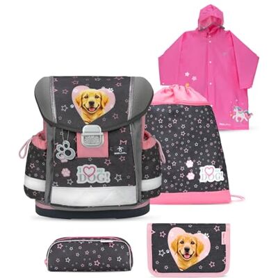 Belmil Classy Schulranzen Set 5 teilig mit Regenponcho (403-13/AG/S/RP) (Starry Paws) Belmil Classy Schulranzen Set 5 teilig mit Regenponcho (403-13/AG/S/RP) (Starry Paws)
