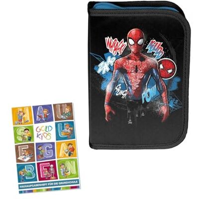PASO Federmäppchen 1 Fächer Mäppchen für Mädchen und Jungen Federmappe 1-Fach Federtasche Schulmäppchen und Hausaufgabenheft Spiderman Motiv PASO Federmäppchen 1 Fächer Mäppchen für Mädchen und Jungen Federmappe 1-Fach Federtasche Schulmäppchen und Hausaufgabenheft Spiderman Motiv