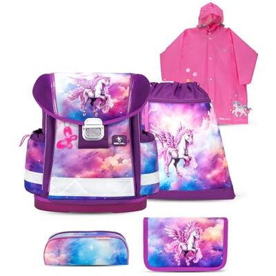 Belmil Classy Schulranzen Set 5 teilig mit Regenponcho (403-13/AG/S/RP) (Pegasus) Belmil Classy Schulranzen Set 5 teilig mit Regenponcho (403-13/AG/S/RP) (Pegasus)