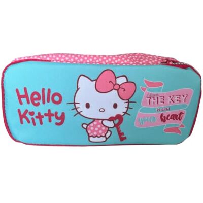 Hello Kitty Federmäppchen, Türkis/Pink mit Reißverschluss Für Mädchen, Polka-Dot-Muster, Geräumiges Innenfach, Schulzubehör, Cartoon-Motiv Hello Kitty Federmäppchen, Türkis/Pink mit Reißverschluss Für Mädchen, Polka-Dot-Muster, Geräumiges Innenfach, Schulzubehör, Cartoon-Motiv
