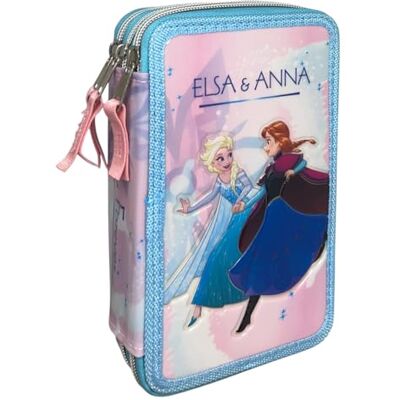 CARTOON Federmäppchen für die Schule mit 3 Reißverschlüssen, Disney Elsa und Anna, 44-teilig, dreifach sortiert, Giotto Schreibwaren für Kinder CARTOON Federmäppchen für die Schule mit 3 Reißverschlüssen, Disney Elsa und Anna, 44-teilig, dreifach sortiert, Giotto Schreibwaren für Kinder