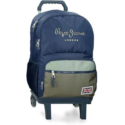 Pepe Jeans Arwyn Schulrucksack mit Trolley 15.6 "Inches Navy 33x46x15 cm Polyester 22.77L von Joumma Bags Pepe Jeans Arwyn Schulrucksack mit Trolley 15.6 "Inches Navy 33x46x15 cm Polyester 22.77L von Joumma Bags