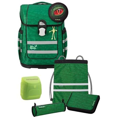 Familando McNeill Ergo Complete Schulranzen Set 6-teilig Dinosaurier Ergonomisch & 3-Fach verstellbar 1150g leicht mit 20L Volumen aus recyceltem Ocean Plastic Familando McNeill Ergo Complete Schulranzen Set 6-teilig Dinosaurier Ergonomisch & 3-Fach verstellbar 1150g leicht mit 20L Volumen aus recyceltem Ocean Plastic