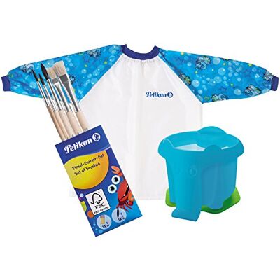 Pelikan Wasserbecher + Schürze + Pinsel Elefant blau Pelikan Wasserbecher + Schürze + Pinsel Elefant blau