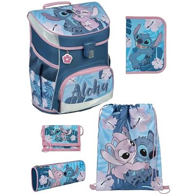 Familando Scooli Campus Fit Schulranzen Set 5-teilig mit Federmappe Disney Stitch Ergonomisch, stabil & 980g leicht 18L Volumen Brustgurt & Reflektoren ab 1. Klasse Familando Scooli Campus Fit Schulranzen Set 5-teilig mit Federmappe Disney Stitch Ergonomisch, stabil & 980g leicht 18L Volumen Brustgurt & Reflektoren ab 1. Klasse