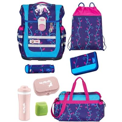 Familando McNeill Ergo Complete Schulranzen Set 9-teilig Lilly Einhorn/Unicorn Ergonomisch & 3-Fach verstellbar 1150g leicht mit 20L Volumen & Reflektoren Für Grundschule ab 1. Klasse Familando McNeill Ergo Complete Schulranzen Set 9-teilig Lilly Einhorn/Unicorn Ergonomisch & 3-Fach verstellbar 1150g leicht mit 20L Volumen & Reflektoren Für Grundschule ab 1. Klasse