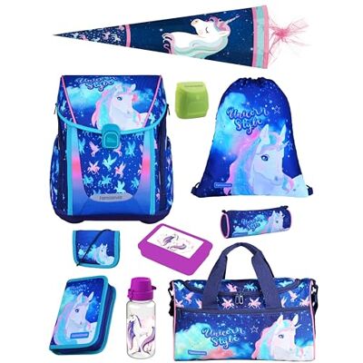 Familando Premium Schulranzen Set 10-teilig mit Schultüte Unicorn (Einhorn) Ergonomisch, stabil & mit gepolstertem Rücken 1000g 20L Volumen Mit Reflektoren ab 1. Klasse Familando Premium Schulranzen Set 10-teilig mit Schultüte Unicorn (Einhorn) Ergonomisch, stabil & mit gepolstertem Rücken 1000g 20L Volumen Mit Reflektoren ab 1. Klasse