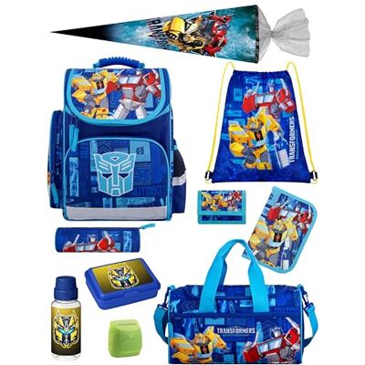 Familando Schulranzen Set 10-teilig mit Schultüte Transformers Ergonomisch, stabil & mit gepolstertem Rücken 930g leicht 15L Volumen Mit Reflektoren Für Grundschule ab 1. Klasse Familando Schulranzen Set 10-teilig mit Schultüte Transformers Ergonomisch, stabil & mit gepolstertem Rücken 930g leicht 15L Volumen Mit Reflektoren Für Grundschule ab 1. Klasse