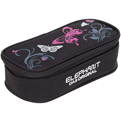 Elephant Mäppchen Butterfly Mädchen Etui Federtasche Mäppchenbox Pennal Schülermäppchen Pencil case Box Large 12675 (Butterfly Black Pink) Elephant Mäppchen Butterfly Mädchen Etui Federtasche Mäppchenbox Pennal Schülermäppchen Pencil case Box Large 12675 (Butterfly Black Pink)