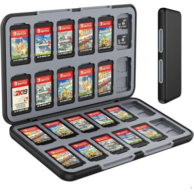 KOPBTBOY Spiele Aufbewahrung für Switch,Game Card Aufbewahrungsbox für Nintendo Switch mit 24 Game Card Slots und 24 Micro SD Karten, Weiches Silikon Futter, Magnetverschluss,Nintendo Switch Zubehör KOPBTBOY Spiele Aufbewahrung für Switch,Game Card Aufbewahrungsbox für Nintendo Switch mit 24 Game Card Slots und 24 Micro SD Karten, Weiches Silikon Futter, Magnetverschluss,Nintendo Switch Zubehör