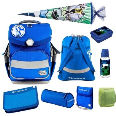 Familando School Mood Timeless Air+ Schulranzen Set 10-teilig mit Schultüte Sonder-Edition FC Schalke 04-980g leicht mit 23L Volumen mit höhenverstellbarem System & Reflektoren Familando School Mood Timeless Air+ Schulranzen Set 10-teilig mit Schultüte Sonder-Edition FC Schalke 04-980g leicht mit 23L Volumen mit höhenverstellbarem System & Reflektoren