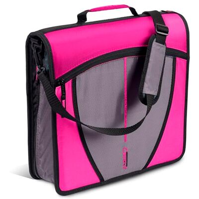 Case it Case-it Mighty D-146 Ordner mit Reißverschluss, 7,6 cm O-Ringe, 600 Blatt Kapazität, Fächermappe mit 5 Fächern, mehrere Taschen und Aufbewahrungs-Organizer, Schultergurt, D-146 Magenta Case it Case-it Mighty D-146 Ordner mit Reißverschluss, 7,6 cm O-Ringe, 600 Blatt Kapazität, Fächermappe mit 5 Fächern, mehrere Taschen und Aufbewahrungs-Organizer, Schultergurt, D-146 Magenta