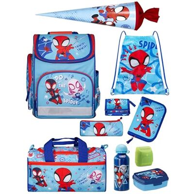 Familando Schulranzen-Set für Spiderman Fans Spidey & Friends 10-teilig mit Schultüte Ergonomisch, stabil & mit gepolstertem Rücken 930g leicht 15L Volumen ab 1. Klasse Familando Schulranzen-Set für Spiderman Fans Spidey & Friends 10-teilig mit Schultüte Ergonomisch, stabil & mit gepolstertem Rücken 930g leicht 15L Volumen ab 1. Klasse