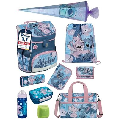 Familando Scooli Campus Fit Schulranzen Set 10-teilig mit Schultüte Disney Stitch Ergonomisch, stabil & 980g leicht 18L Volumen Brustgurt & Reflektoren ab 1. Klasse Familando Scooli Campus Fit Schulranzen Set 10-teilig mit Schultüte Disney Stitch Ergonomisch, stabil & 980g leicht 18L Volumen Brustgurt & Reflektoren ab 1. Klasse