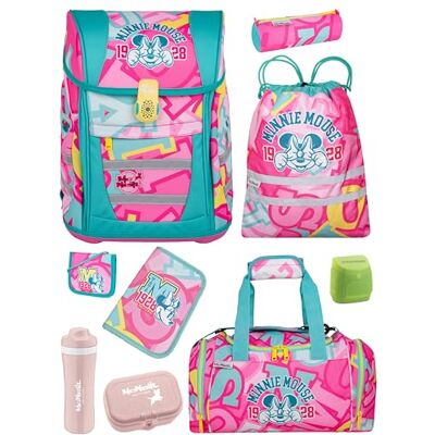 Familando McNeill Teneris Schulranzen Set 9-teilig mit Sporttasche Minnie Mouse Ergonomisch & verstellbarer Brustgurt 980g leicht mit 18L Volumen & Reflektoren Für Grundschule ab 1. Klasse Familando McNeill Teneris Schulranzen Set 9-teilig mit Sporttasche Minnie Mouse Ergonomisch & verstellbarer Brustgurt 980g leicht mit 18L Volumen & Reflektoren Für Grundschule ab 1. Klasse
