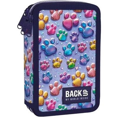 PASO Federmäppchen 3 Fächer Mäppchen für Mädchen und Jungen Federmappe 3-Fach Federtasche Gefüllte Schüleretui Schulmäppchen Pfötchen PASO Federmäppchen 3 Fächer Mäppchen für Mädchen und Jungen Federmappe 3-Fach Federtasche Gefüllte Schüleretui Schulmäppchen Pfötchen