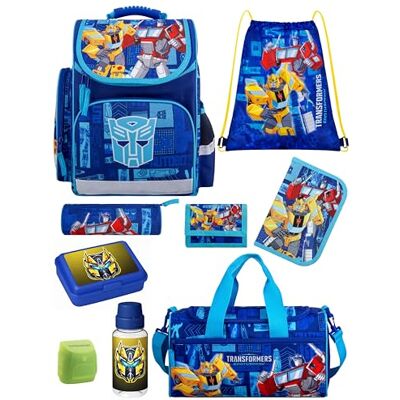 Familando Schulranzen Set 9-teilig mit Lunch-Set Transformers Ergonomisch, stabil & mit gepolstertem Rücken 930g leicht 15L Volumen Mit Reflektoren Für Grundschule ab 1. Klasse Familando Schulranzen Set 9-teilig mit Lunch-Set Transformers Ergonomisch, stabil & mit gepolstertem Rücken 930g leicht 15L Volumen Mit Reflektoren Für Grundschule ab 1. Klasse