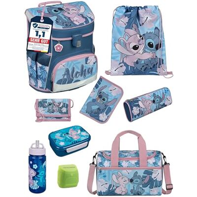 Familando Scooli Campus Fit Schulranzen Set 9-teilig mit Sporttasche Disney Stitch Ergonomisch, stabil & 980g leicht 18L Volumen Brustgurt & Reflektoren ab 1. Klasse Familando Scooli Campus Fit Schulranzen Set 9-teilig mit Sporttasche Disney Stitch Ergonomisch, stabil & 980g leicht 18L Volumen Brustgurt & Reflektoren ab 1. Klasse