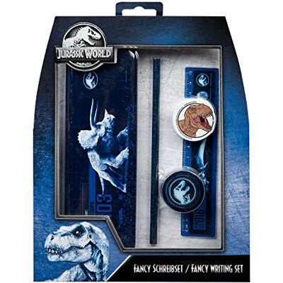Undercover JURP6455 Fan Schreibset Jurassic World, mit Bleistiftbox, Etui, Radierer, Spitzerdose und Lineal, 5-teilig Undercover JURP6455 Fan Schreibset Jurassic World, mit Bleistiftbox, Etui, Radierer, Spitzerdose und Lineal, 5-teilig