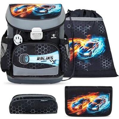 Belmil Mini-Fit Schulranzen Set 4 -teilig (405-33/AG/S) (Race It) Belmil Mini-Fit Schulranzen Set 4 -teilig (405-33/AG/S) (Race It)