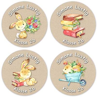 Papierdrachen 24 individuelle Namensaufkleber zum Markieren von Heften und Schul-Büchern Hase mit Büchern personalisierte Sticker für Kinder Geschenk zur Einschulung Schulbuchetiketten Papierdrachen 24 individuelle Namensaufkleber zum Markieren von Heften und Schul-Büchern Hase mit Büchern personalisierte Sticker für Kinder Geschenk zur Einschulung Schulbuchetiketten