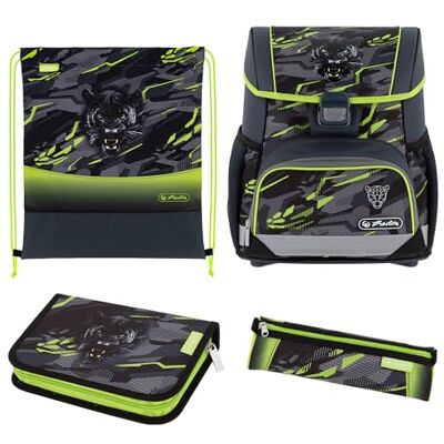 Herlitz Schulranzen Set 4-teilig Loop 17 L Ergonomischer Tornister mit geringem Gewicht 1. Klasse Junge Mädchen Kinder Herlitz Schulranzen Set 4-teilig Loop 17 L Ergonomischer Tornister mit geringem Gewicht 1. Klasse Junge Mädchen Kinder
