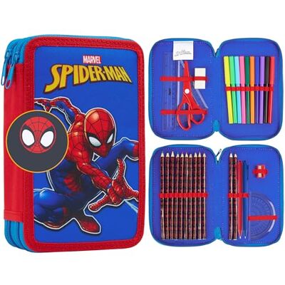 Marvel Spiderman Federmäppchen mit Stiften Gefülltes Federtasche für Kinder Stifte Federmappe Jungen Mädchen Schule Etui Schulzubehör (Multi) Marvel Spiderman Federmäppchen mit Stiften Gefülltes Federtasche für Kinder Stifte Federmappe Jungen Mädchen Schule Etui Schulzubehör (Multi)