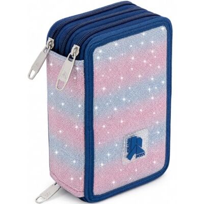 Ross 3-Fach Federmäppchen Mädchen Gefüllt 6-12 Jahre – Glitzer Schulmäppchen Set 46 Teile mit Radierbaren Stiften, Filzstiften, Buntstiften – Stardust Blau Ross 3-Fach Federmäppchen Mädchen Gefüllt 6-12 Jahre – Glitzer Schulmäppchen Set 46 Teile mit Radierbaren Stiften, Filzstiften, Buntstiften – Stardust Blau