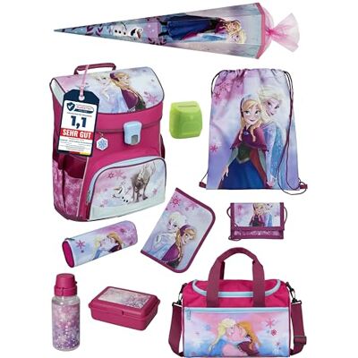 Familando Scooli Campus Fit Schulranzen Set 10-teilig mit Schultüte Disney Die Eiskönigin (Frozen) Ergonomisch, Stabil & 980g leicht 18L Volumen Brustgurt & Reflektoren ab 1. Klasse Familando Scooli Campus Fit Schulranzen Set 10-teilig mit Schultüte Disney Die Eiskönigin (Frozen) Ergonomisch, Stabil & 980g leicht 18L Volumen Brustgurt & Reflektoren ab 1. Klasse