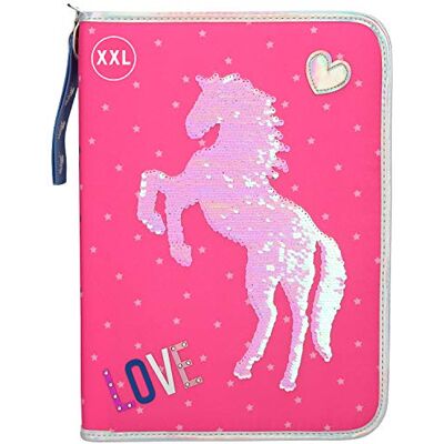 Depesche 10604 Federtasche XXL mit Streichpailletten, Miss Melody LOVE rosa, ca. 28 x 20 x 4 cm Depesche 10604 Federtasche XXL mit Streichpailletten, Miss Melody LOVE rosa, ca. 28 x 20 x 4 cm