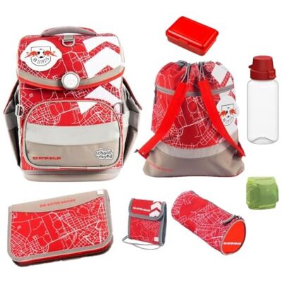 Familando School Mood Timeless Air+ Schulranzen Set 9-teilig mit Lunch-Set Sonder-Edition RB Leipzig 980g leicht mit 23L Volumen mit höhenverstellbarem System & Reflektoren Ab 1. Klasse Familando School Mood Timeless Air+ Schulranzen Set 9-teilig mit Lunch-Set Sonder-Edition RB Leipzig 980g leicht mit 23L Volumen mit höhenverstellbarem System & Reflektoren Ab 1. Klasse
