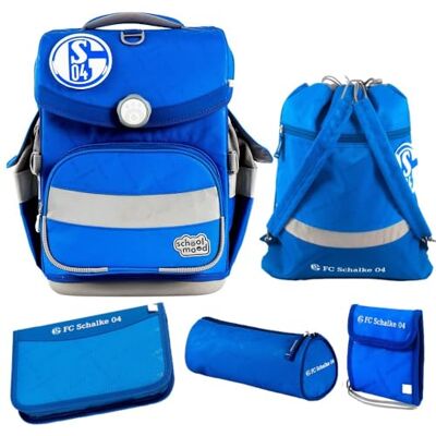 Familando School Mood Timeless Air+ Schulranzen Set 6-teilig mit Federmappe Sonder-Edition FC Schalke 04-980g leicht mit 23L Volumen mit höhenverstellbarem System & Reflektoren Familando School Mood Timeless Air+ Schulranzen Set 6-teilig mit Federmappe Sonder-Edition FC Schalke 04-980g leicht mit 23L Volumen mit höhenverstellbarem System & Reflektoren