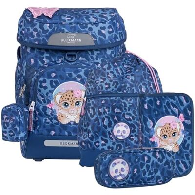 Beckmann Schulranzen Plus Air Schoolbag 7 teilig Cheetah blau Beckmann Schulranzen Plus Air Schoolbag 7 teilig Cheetah blau
