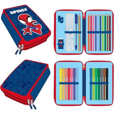 CERDÁ LIFE'S LITTLE MOMENTS Federmäppchen mit Zubehör Spidey mit Filzstiften, Bleistiften und Kugelschreibern Schulmäppchen für Kinder mit Marvel-Design, Spidey, 12.5x19.5x4.5 cm, Lizenzprodukt CERDÁ LIFE'S LITTLE MOMENTS Federmäppchen mit Zubehör Spidey mit Filzstiften, Bleistiften und Kugelschreibern Schulmäppchen für Kinder mit Marvel-Design, Spidey, 12.5x19.5x4.5 cm, Lizenzprodukt
