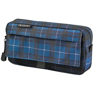 Herlitz Faulenzer mit 2 Aussentaschen Karo, Blau Herlitz Faulenzer mit 2 Aussentaschen Karo, Blau