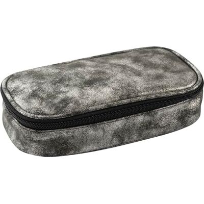 Eberhard Faber Jumbo Schlamperbox Schwarz/Silber Großes Stifteetui mit Reißverschlussfach und Stiftschlaufen für Schule, Büro und Studium Eberhard Faber Jumbo Schlamperbox Schwarz/Silber Großes Stifteetui mit Reißverschlussfach und Stiftschlaufen für Schule, Büro und Studium