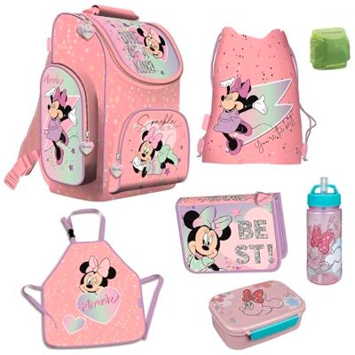 Familando Schulranzen Set 7-teilig mit Federmappe Minni Mouse Rosa Ergonomisch, stabil & mit gepolstertem Rücken 1010g leicht 18L Volumen Mit Reflektoren Für Grundschule ab 1. Klasse Familando Schulranzen Set 7-teilig mit Federmappe Minni Mouse Rosa Ergonomisch, stabil & mit gepolstertem Rücken 1010g leicht 18L Volumen Mit Reflektoren Für Grundschule ab 1. Klasse