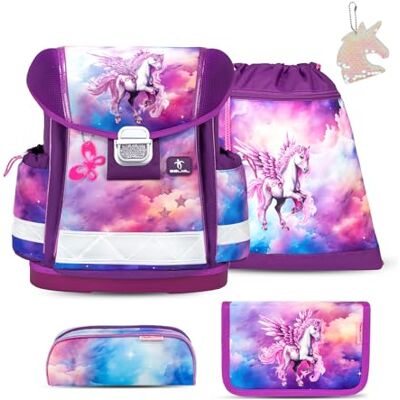 Belmil Classy Schulranzen Set 5 teilig mit extra Schlüsselanhänger (Pegasus) Belmil Classy Schulranzen Set 5 teilig mit extra Schlüsselanhänger (Pegasus)
